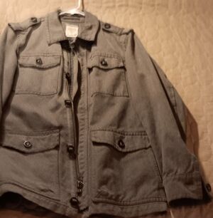 Fossil Gray Pea Coat for Men